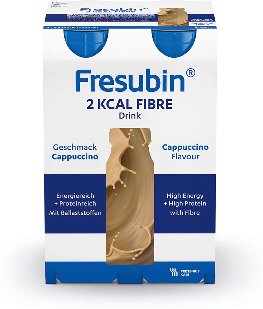 Fresubin 2 kcal Fibre DRINK Cappuccino Trinkflaschen, 800 ml Lösung