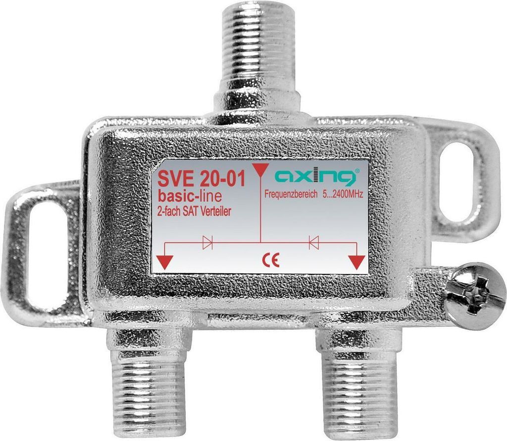 Axing SVE02001, Kabelsplitter, 75 Ohm, 5 - 2400 MHz, Produktbild 