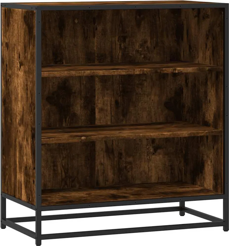 Credenza Rovere Fumé 68x35x76 cm | Mobiletto Industrial Legno e Metallo