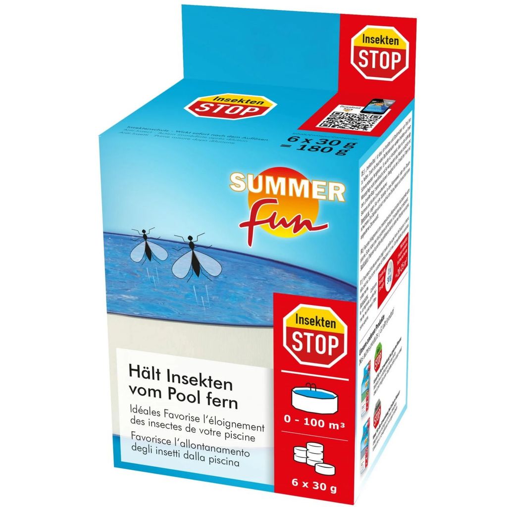 A product box for insect repellent for pools.
