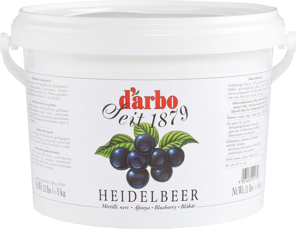 Darbo Heidelbeer Fruchtaufstrich 5000g Produktbild 