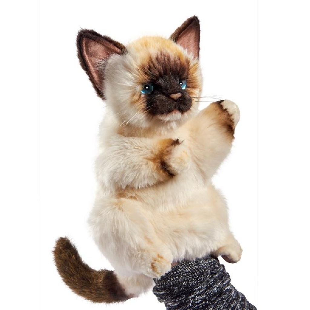 Hansa Toy 8228 Siamkatze 30 cm Handpuppe Stofftier Plüschtier