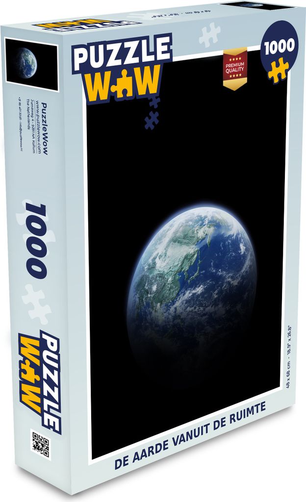MuchoWow Puzzle 1000 Teile Erde - Weltraum - Schwarz - Spielzeug - Alt und Jung - Spiele - Puzzeln