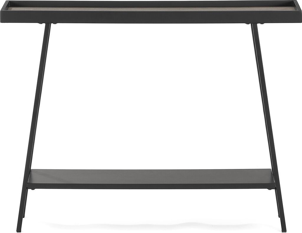 Konsolentisch schmal Hera, 100x32x75cm Sideboard mit Altholz-Optik und schwarzen Metallbeinen, für Dein Wohnzimmer