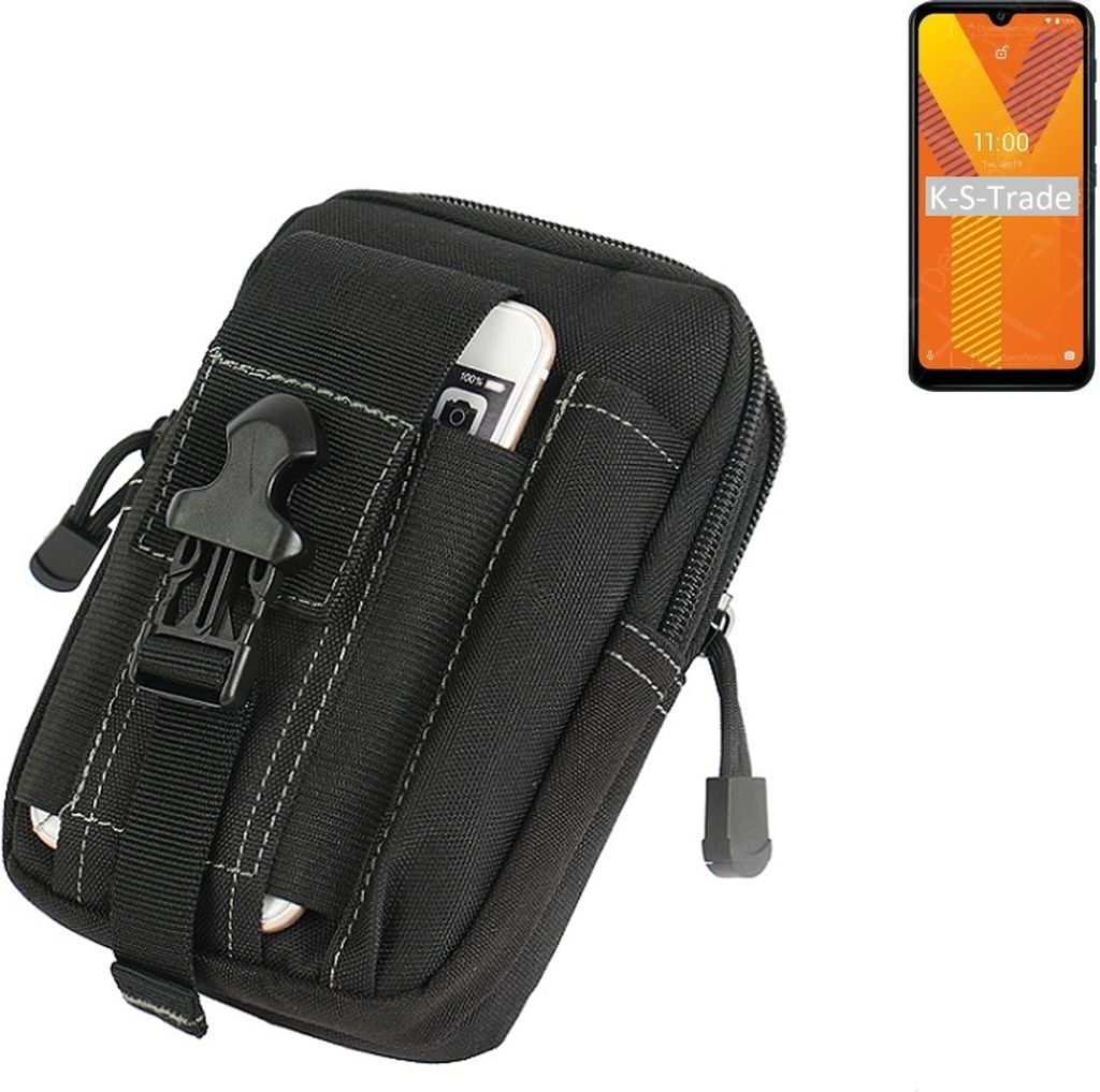 K-S-Trade Gürtel Tasche kompatibel mit Wiko Y62 Gürteltasche Holster Schutz Hülle Handy Hülle Smartphone outdoor Handy-Hülle schwarz