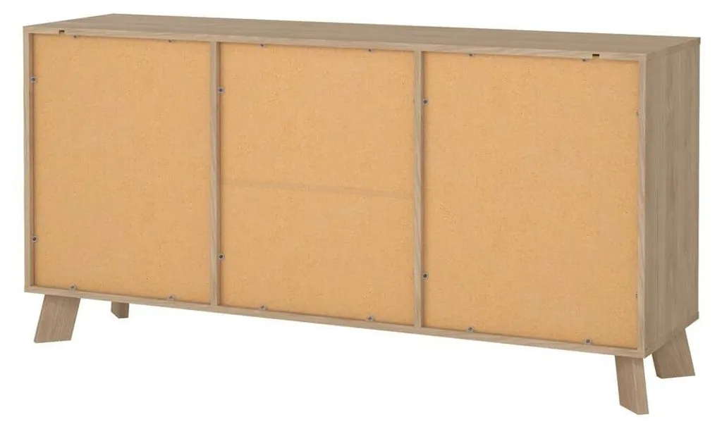Buffet STORM : Solution Gain de Place Chêne et Blanc 147,2 cm - 8