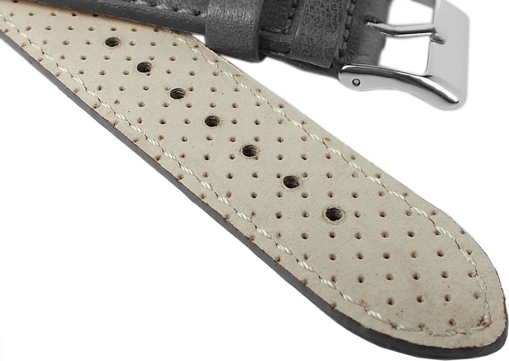 Mailand Uhrenarmband | Leder rot | Atmungsaktiv | Handmade 33720, Stegbreite:22mm, Schließe:Gelbgolden