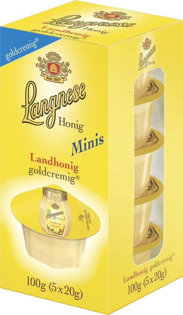Langnese Landhonig goldcremig Minis (5 x 20 g) Produktbild 