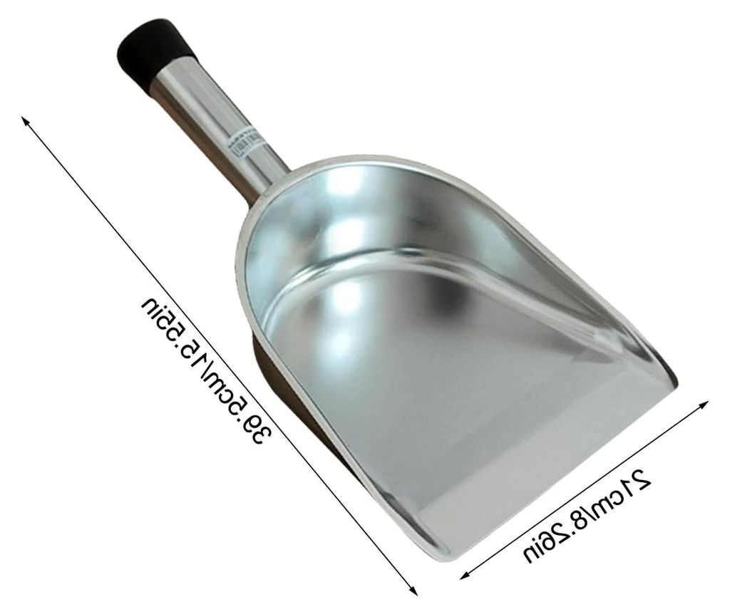 Metall-Mehlschaufel, kleine Handschaufel, vielseitig einsetzbar, rutschfester Griff, reduziertes Materialverschütten, ergonomisches Design, für d...