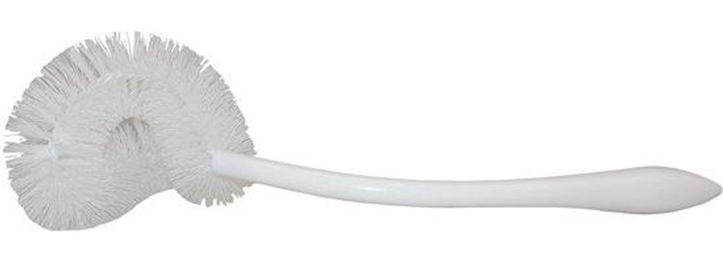 Toilettenbürste mit gebogener Stange, 42 cm, flexibel, randreinigung
