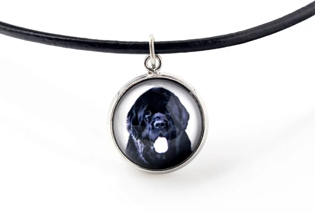 Terranova, Newfoundland - Set di gioielli con la tua foto, set realizzato a mano, bracciale e collana di Art.-Dog. - 3
