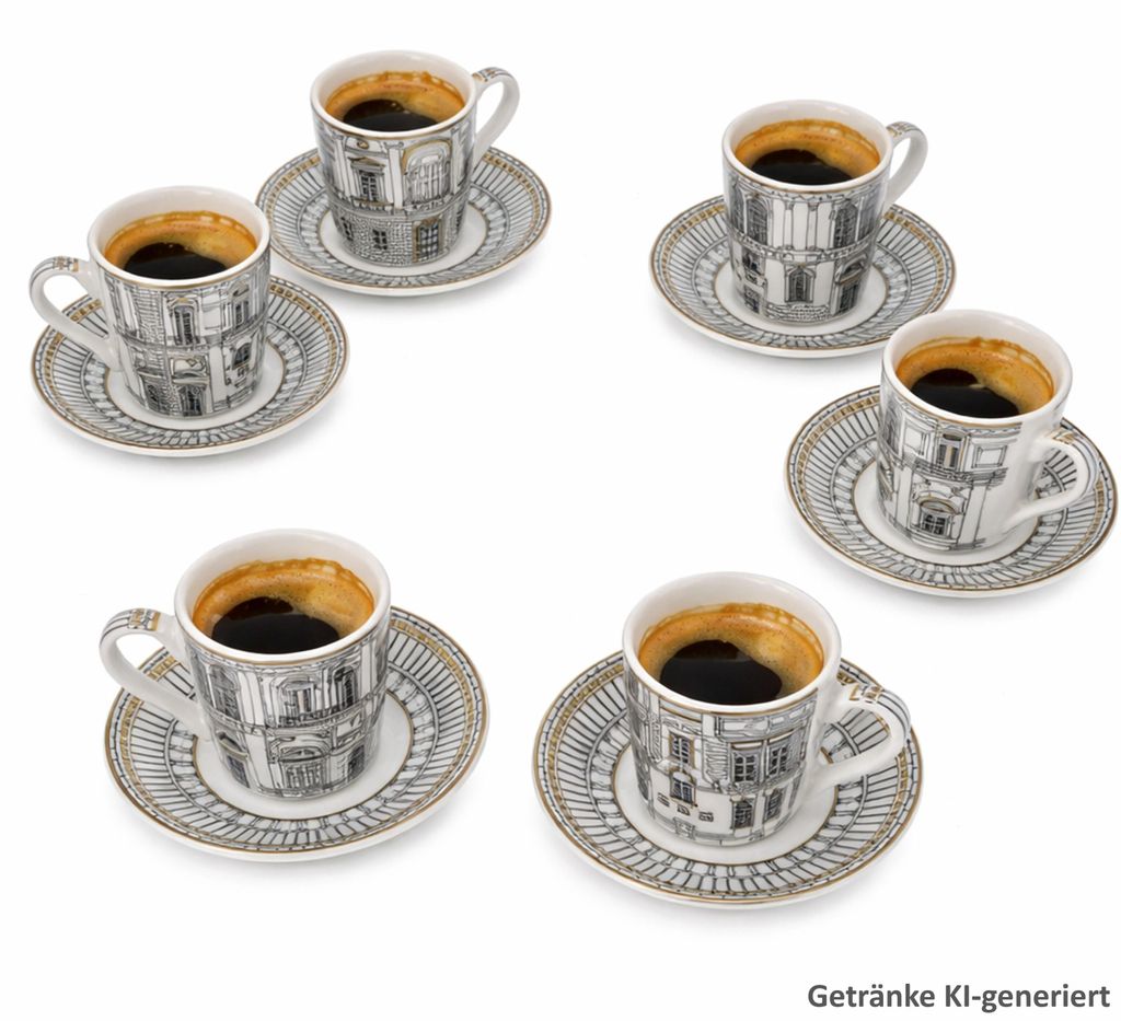 Sada 6 šálků na espresso Palazzo (80 ml) s podšálky, Obrázek produktu 