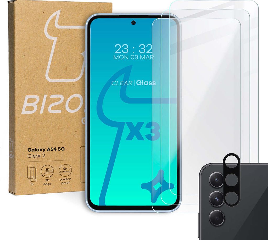 Gehärtetes Glas Bizon Glass Clear 2 - 3 Stück + Produktbild 