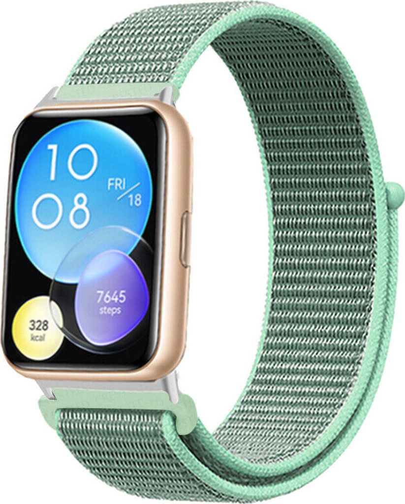 Strap-it Huawei Watch Fit 2 Nylon Armband (Mint)
