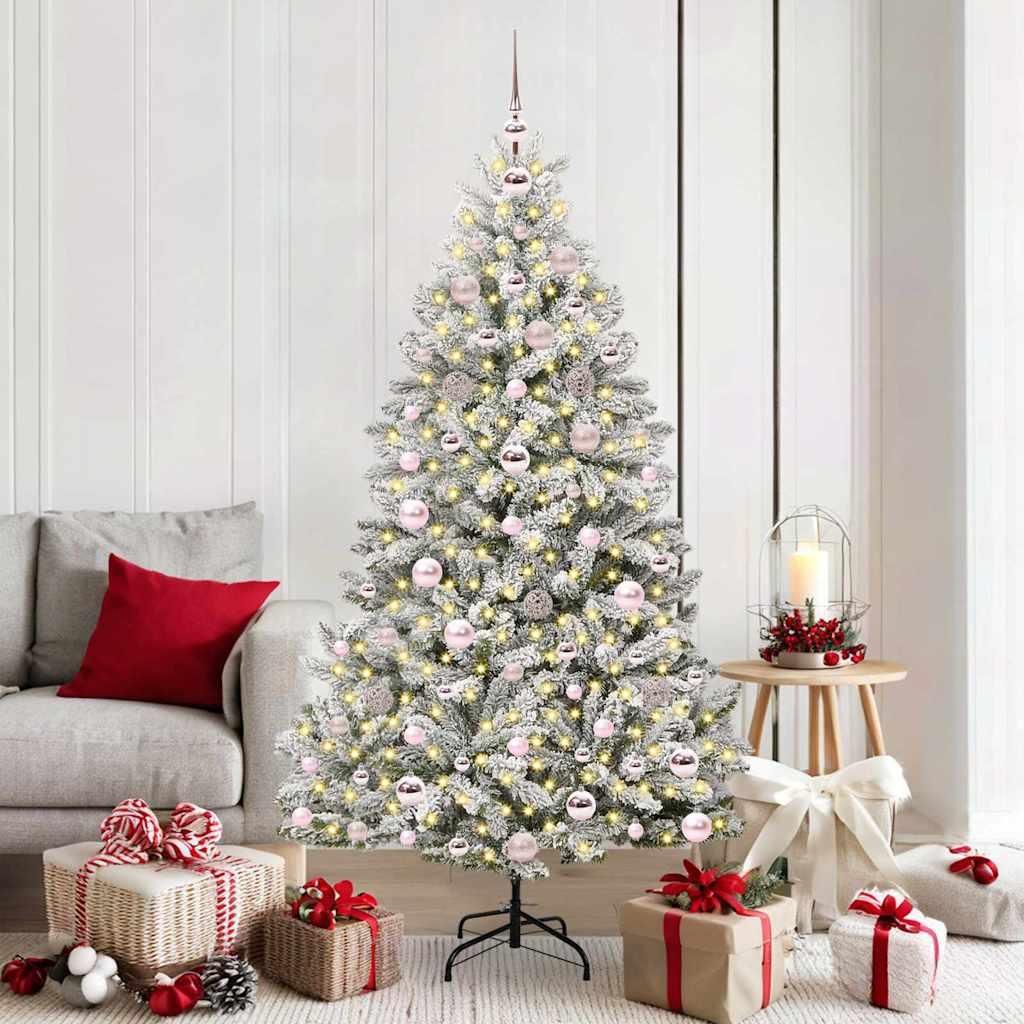 "Spring Sale"Künstlicher Weihnachtsbaum - Tannenbaum/Christbaum - einfach aufzubauen - Grün und Weiß 180cm PVC und Metall NEU997712 - Christbaum...