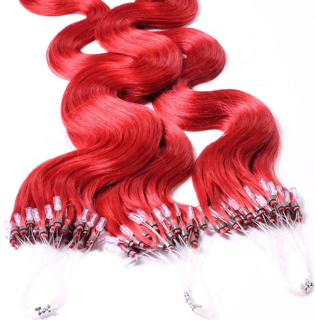 hair2heart Microring Extensions Cheveux humains ondulés - Image du produit 