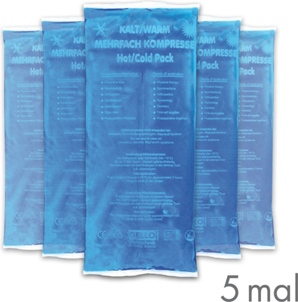5 x KK Kalt Warm Kompresse 12 cm x 29 cm Produktbild 