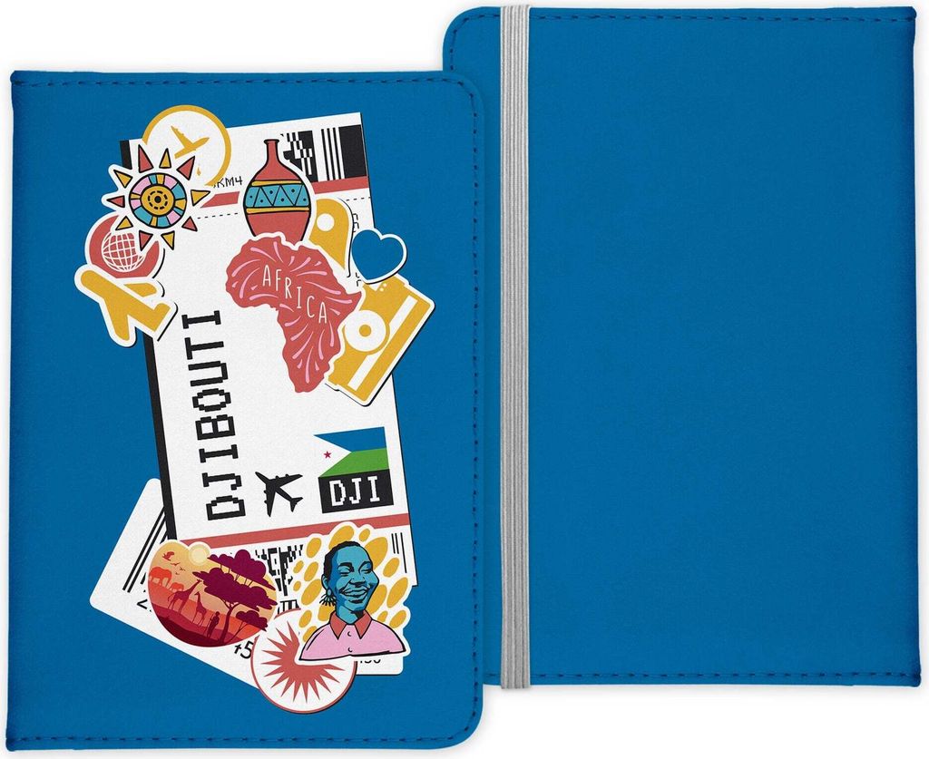 22Feels Dschibuti Souvenir Reisepasshülle Organizer Reisen Gadgets Ostafrika Urlaub Kunst-Leder Etui Cover Frauen Männer Kinder