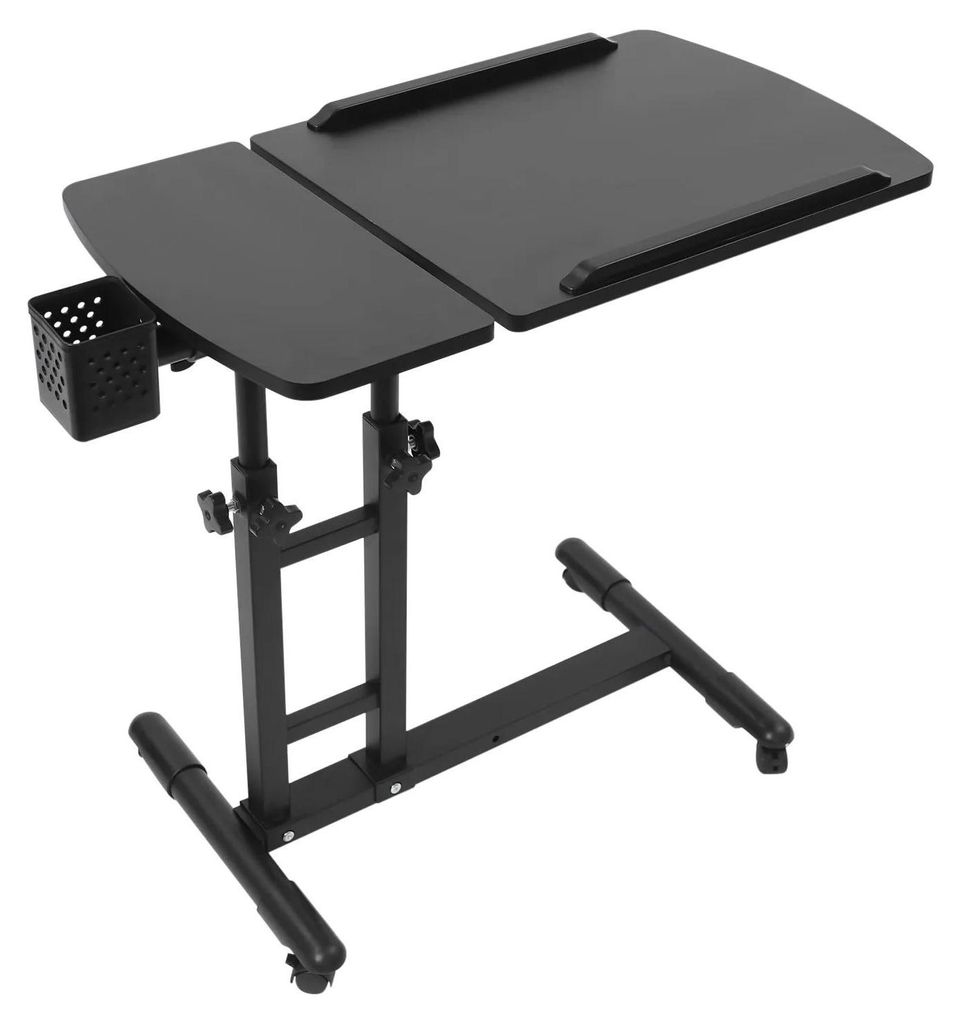 Tattoo Tisch Station - Verstellbare Armablage und Arbeitsfläche - Doppelte Tischplatte - Große Arbeitsfläche - Eisen und MDF - Schwarz