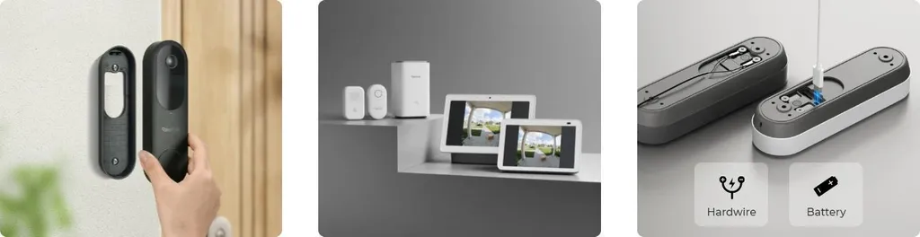 Sonnette vidéo Wi-Fi Reolink D340B sans fil batterie noir 2K