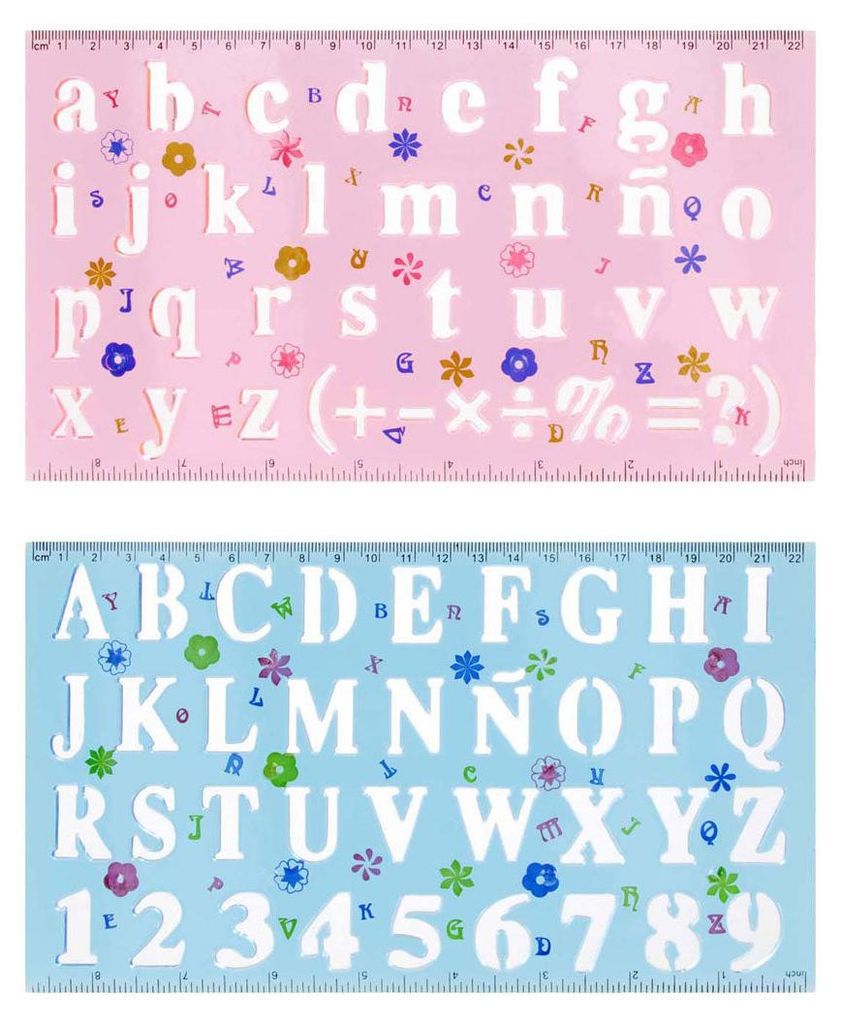 Plastic Tekensjabloon Cijfers & Letters Image du produit 