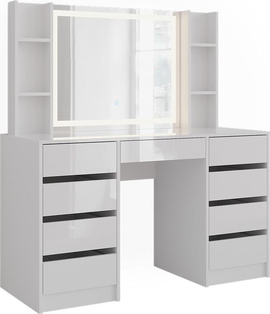 Toaletní stolek Vicco Sherry Bílá/bílý vysoký lesk 128.2 cm Obrázek produktu 