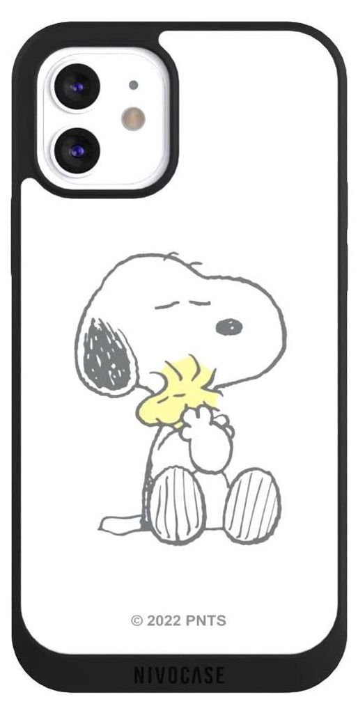 NIVOCASE Handyhülle für Apple iPhone 12 Hülle NIVOpure Case Schwarz Liebe Peanuts Snoopy