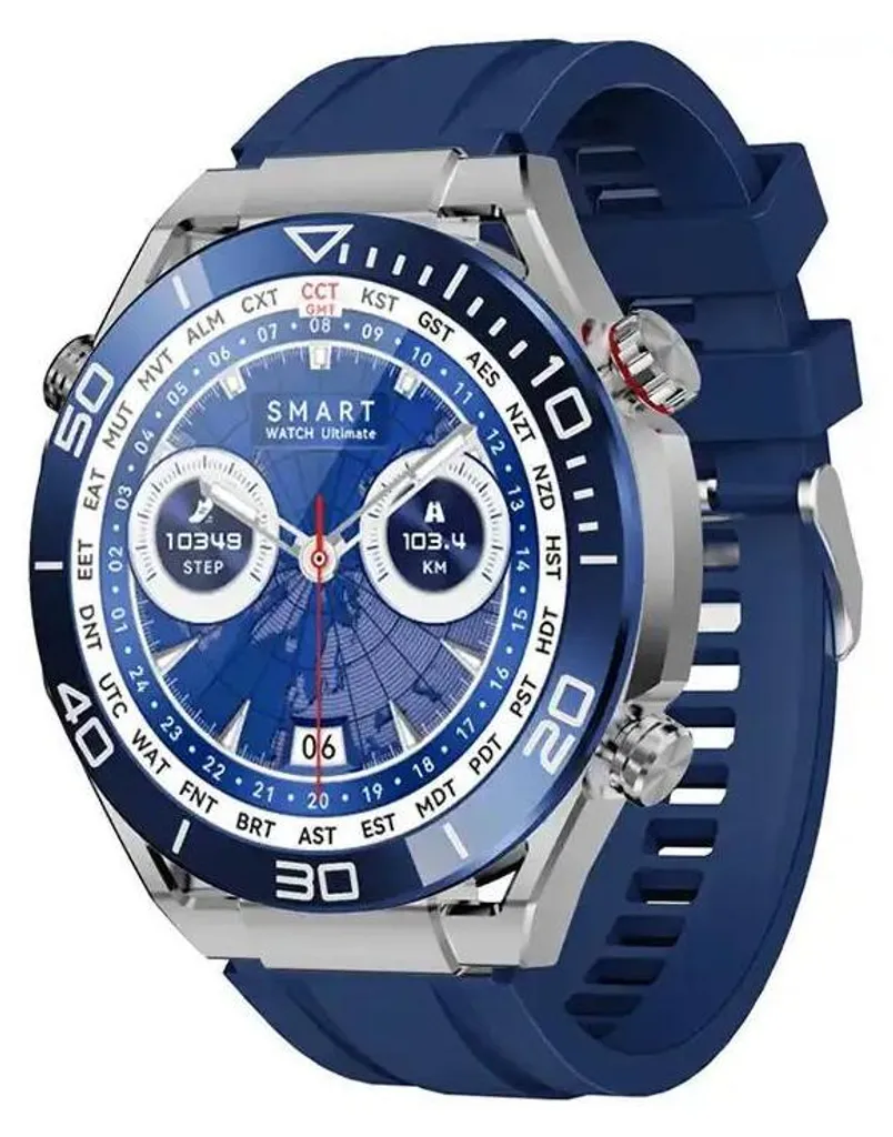 Montre Bluetooth IP68 argentée - Écran 1.52″ IPS haute résolution HD