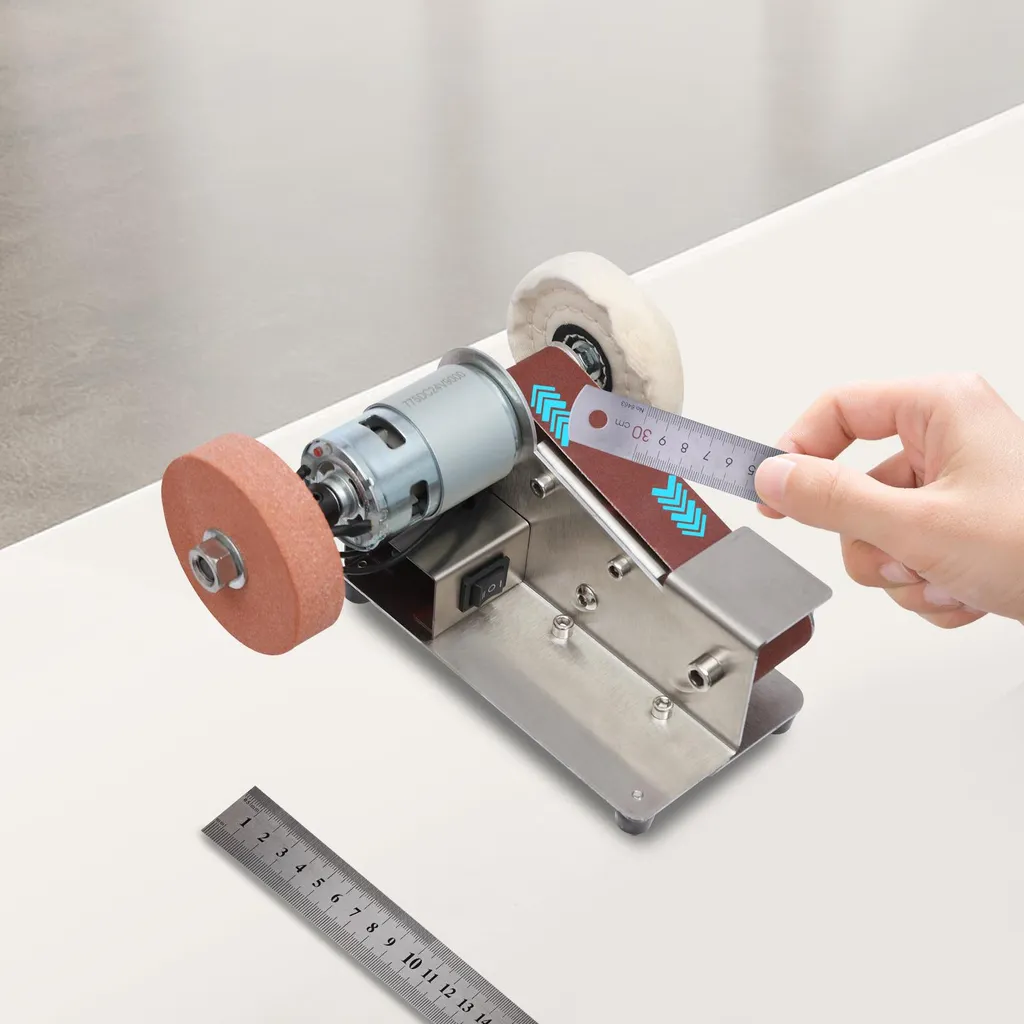 Ponceuse à bande précise pour recoins difficiles 150W inclinable