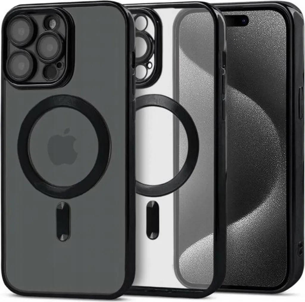 Protection MagSafe iPhone 14 Pro MagShine Handbook Noir + Verre 9H