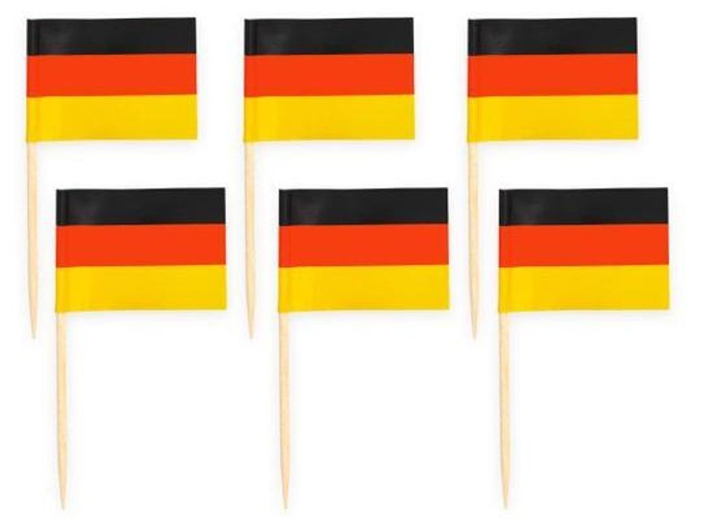 50 Deutschland Flaggen Party Picker 8cm Produktbild 