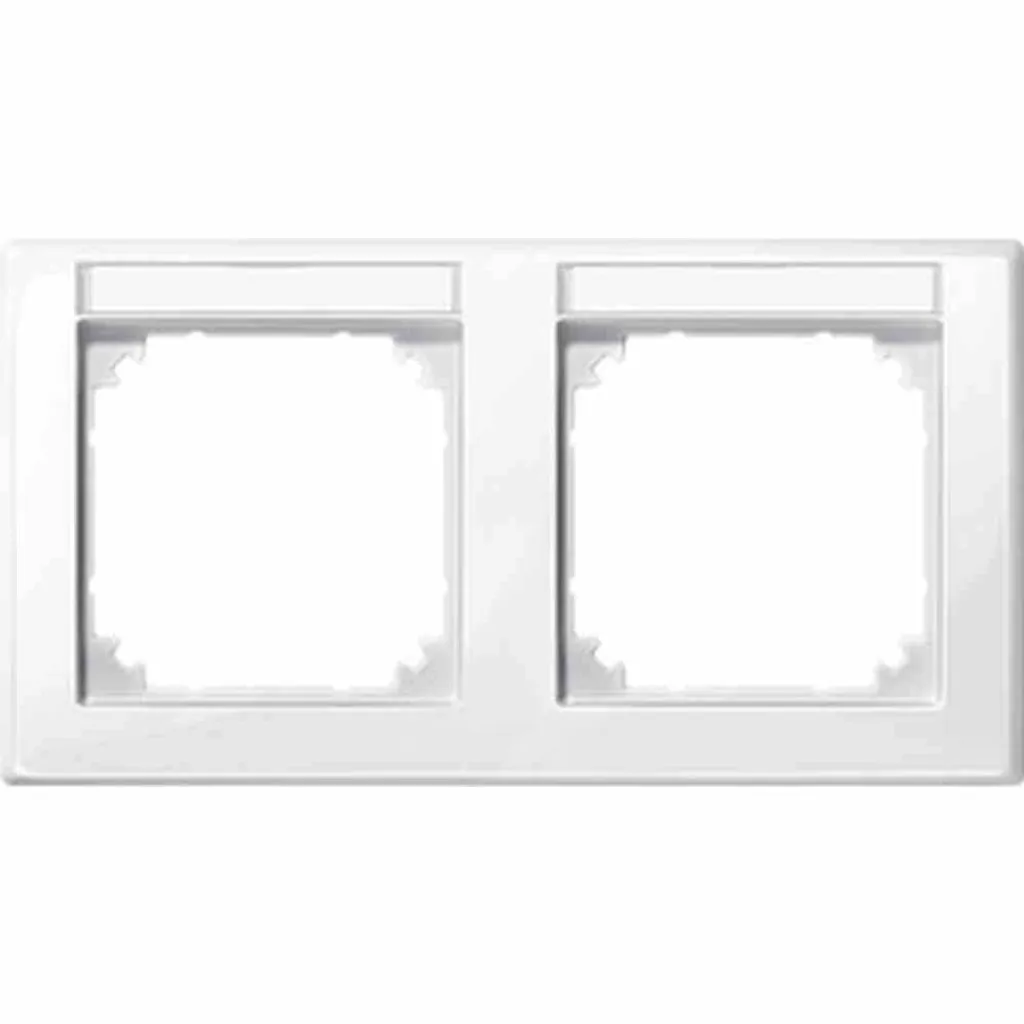 Cadre Merten M-Smart 2 Postes : Finition Parfaite pour Murs 4712 19 PWS