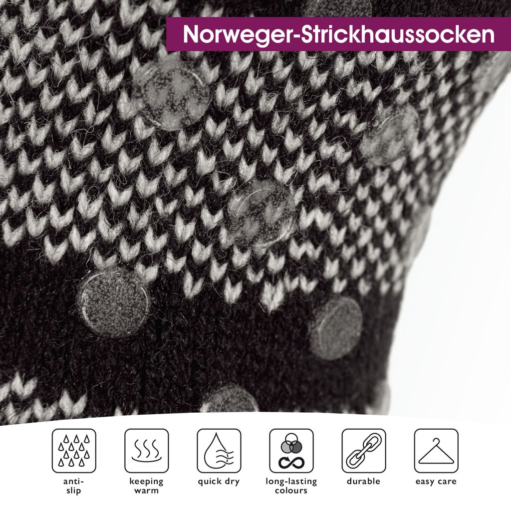2er Pack Herren Norweger Mt Schafwolle Größe 47-50 | Burlap Bag