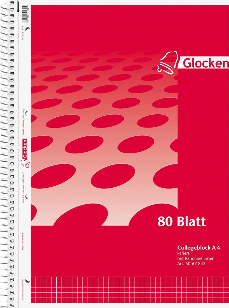 Collegeblock A4 hfr.kariert Produktbild 
