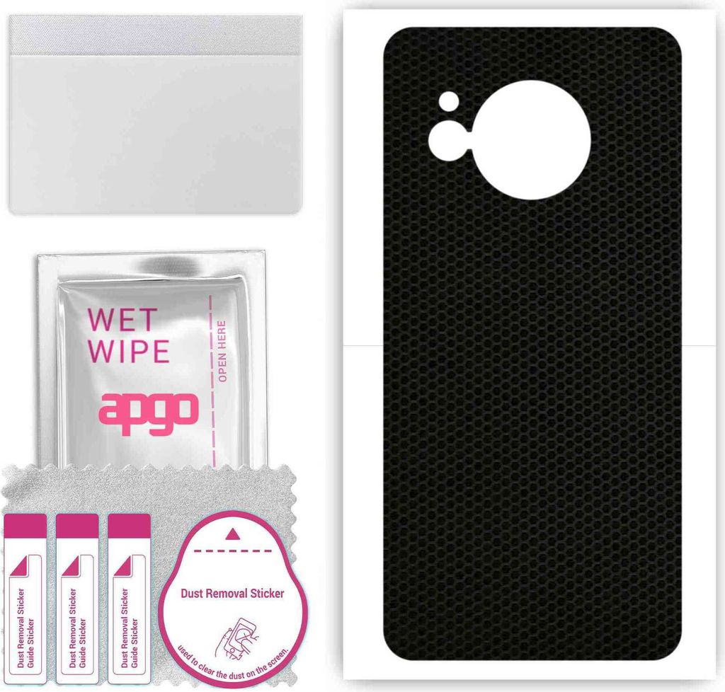 apgo Rückseite Schutzfolie, Skin, kompatibel mit Sharp Aquos R8, Hinten Displayschutzfolie aus Vinylfolie, kratzfest, einfache Montage - Matrix
