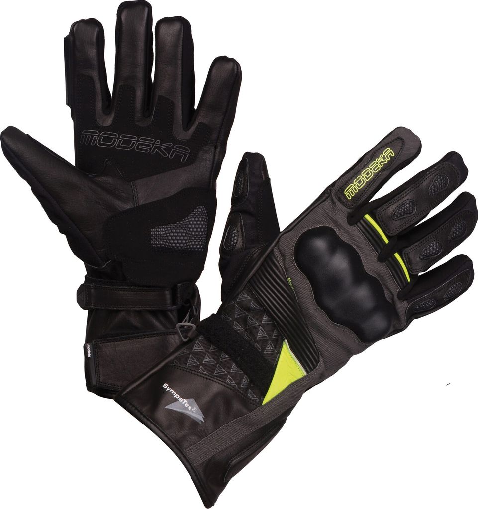 Modeka Panamericana Motorradhandschuhe, schwarz/neon, 8