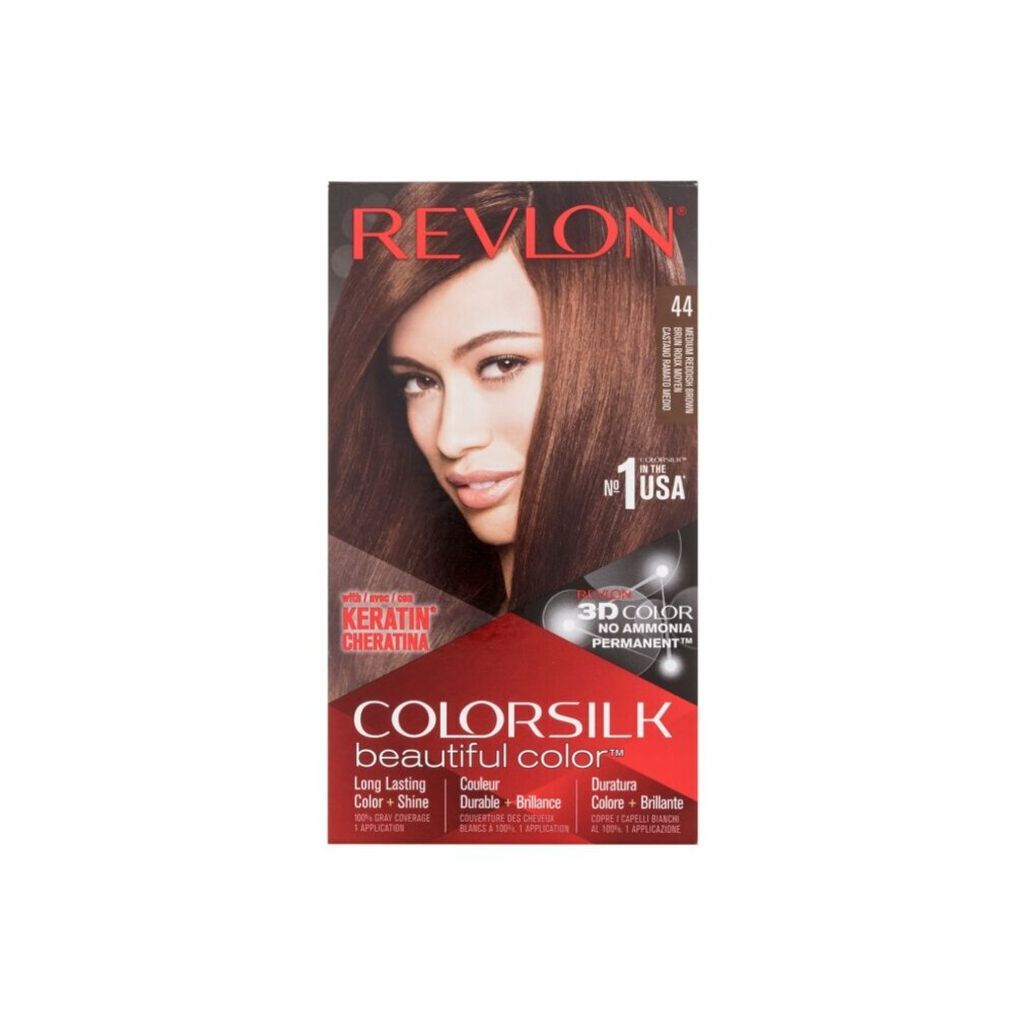 Revlon ColorSilk Beautiful Color, Braun, Medium Reddish Brown, Ammoniak