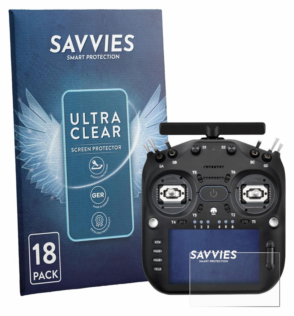 18x Für Radiomaster TX16S MK3 Schutzfolie Savvies Displayschutz Display Schutz Folie Klar Transparent