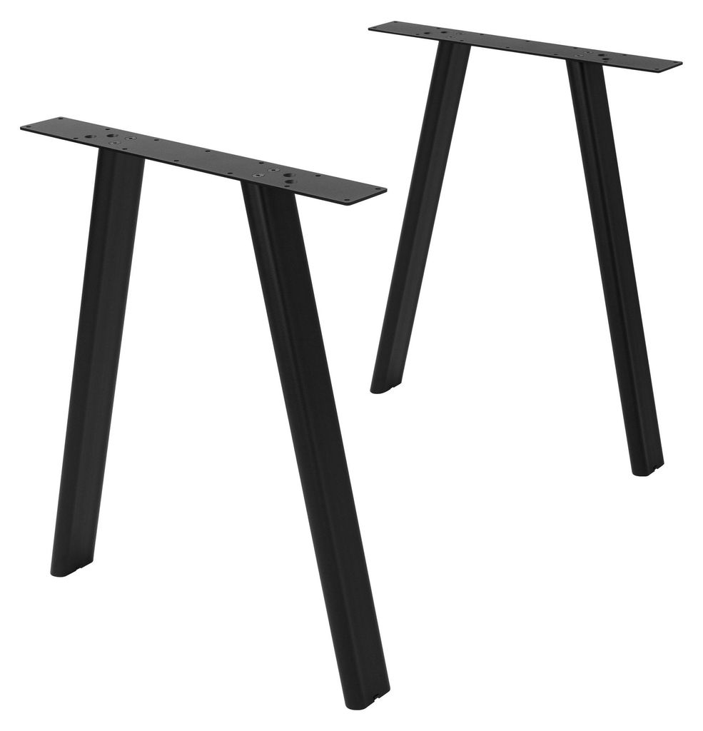 ML-Design Tischbeine Metall Schwarz 2er Set, Tischgestell Produktbild 