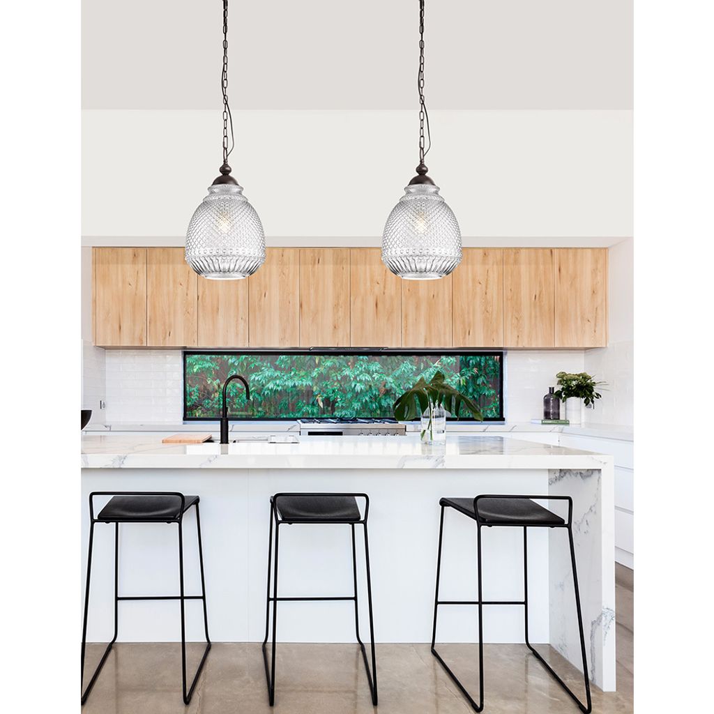 Nova Luce TOULON Pendelleuchte E27 Braun Bernstein 120x27cm dimmbar 8381443