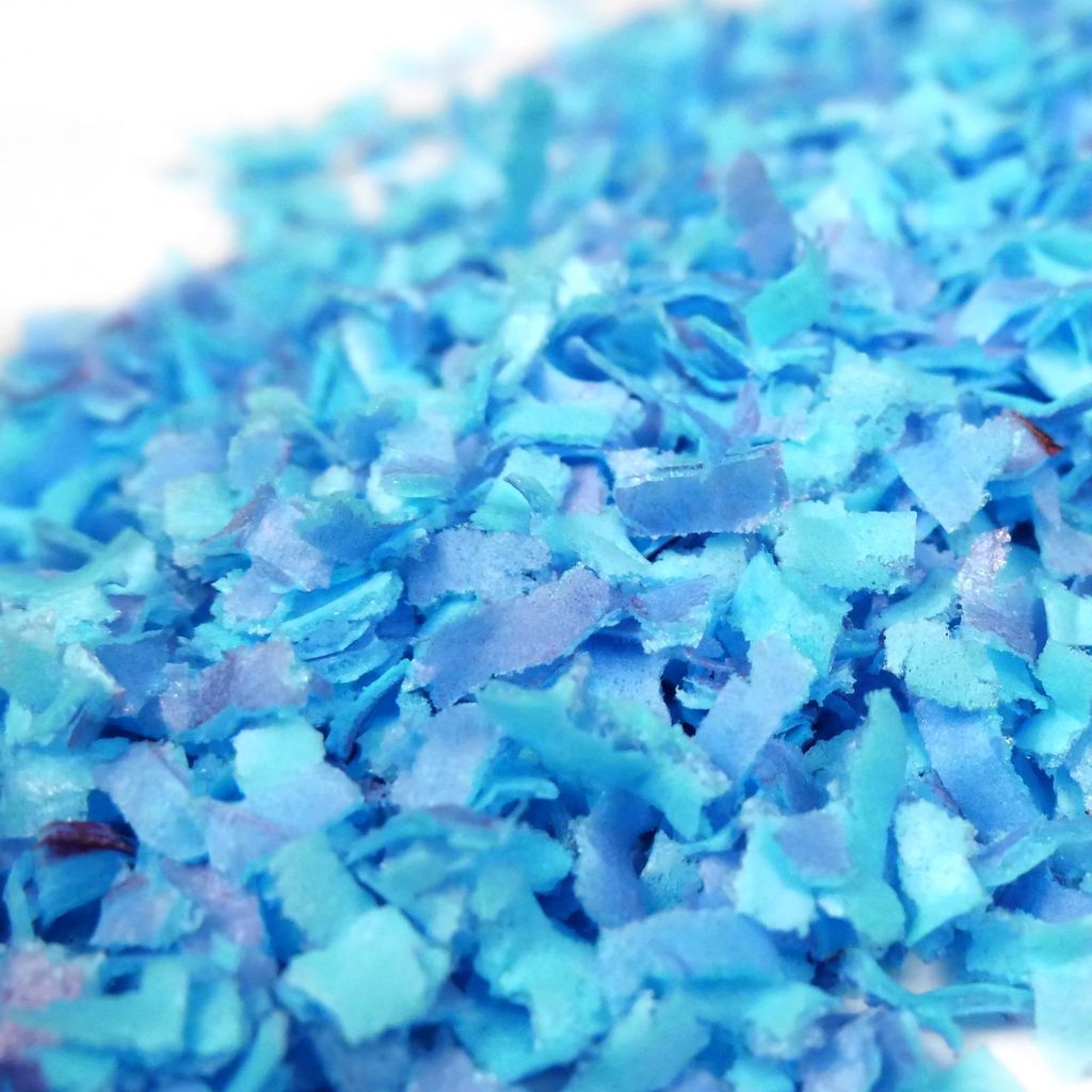 Streuselheld Schnippel Mix Blau 10g Esspapier-Flocken Streusel zum Dekorieren und Verzieren von Gebäck aller Art wie Torten Kuchen Keksen Zuckerst...