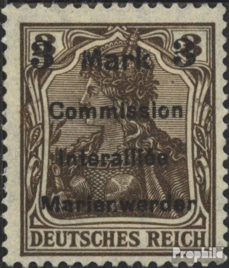 Briefmarken Marienwerder 1920 Mi 24 mit Falz Germania