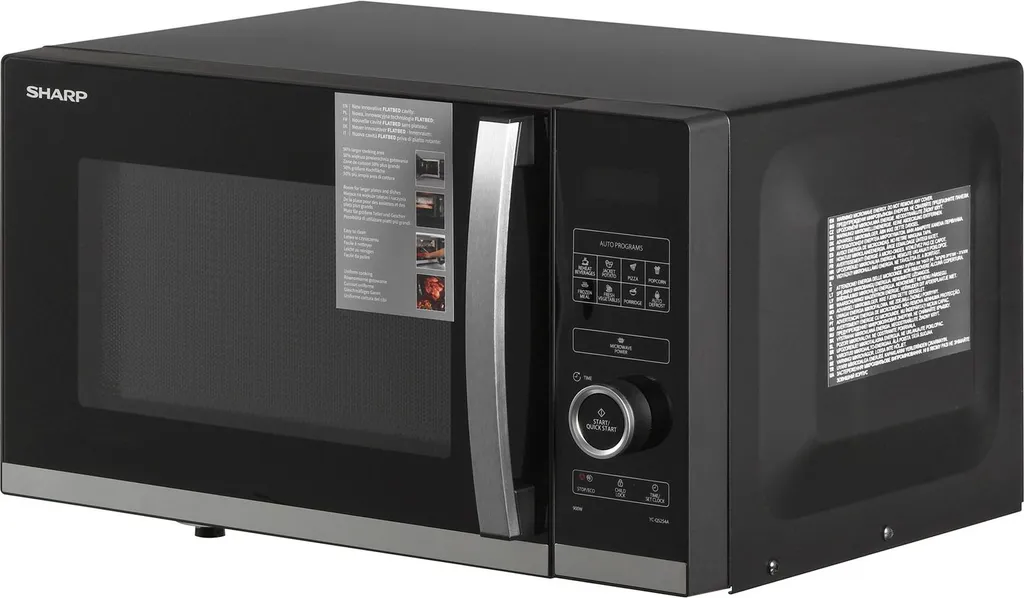 Micro-ondes Sharp YC-QS254AE-B noir solo 25L 900W de comptoir - 16
