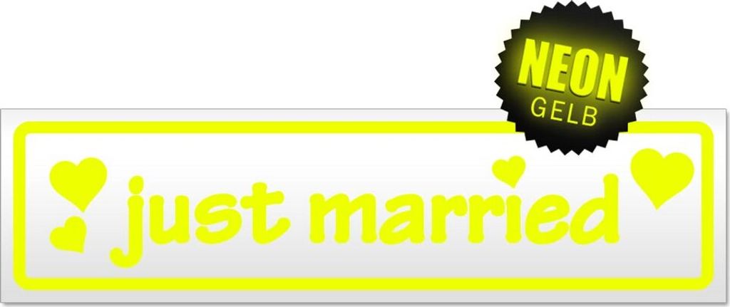 Just married Magnetschild Schild magnetisch