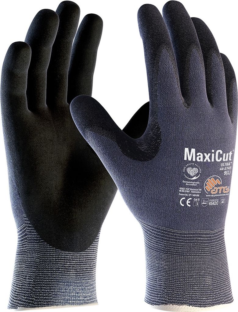 ATG MaxiCut Ultra? Schnittschutz-Strickhandschuhe (44-3745) 5, blau/schwarz