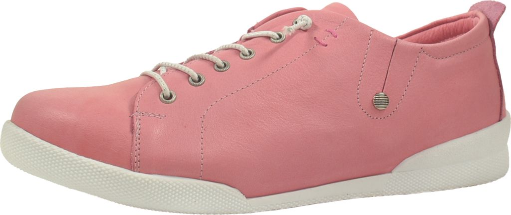 Andrea Conti Damen Slipper mit Zierschnürung sportiv seitlich Stretch 0345724, Größe:37 EU, Farbe:Rosa