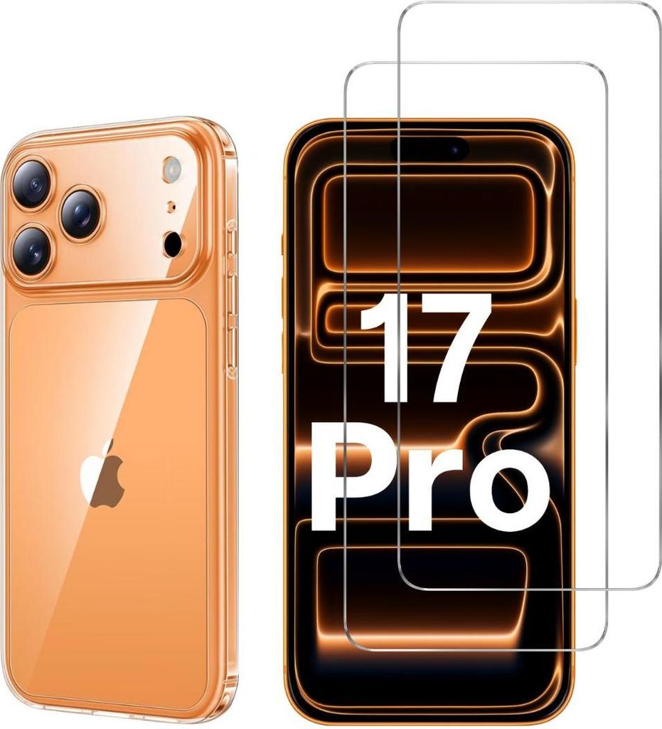 Hülle für iPhone 17 PRO mit 2 Displayschutzfolien aus Produktbild 