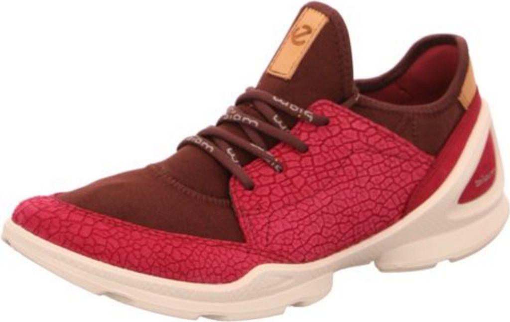 Ecco Damen Schnürschuhe Sportlich Gummisohle rot