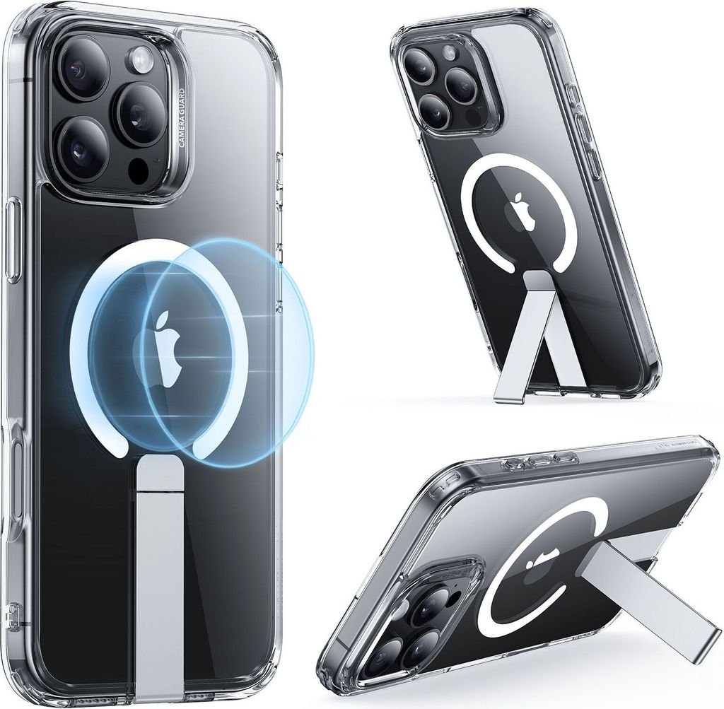 ESR Boost Flickstand Case (HaloLock), Kompatibel mit iPhone 16 Pro Max, Klar