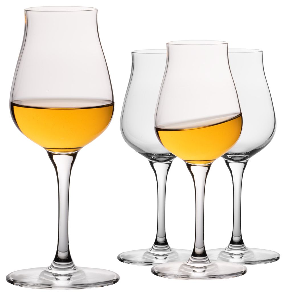 IMPERIAL Nosing Glas 110ml Tasting Glas für Whisky & Cognac Whiskeyglas aus Crystalline Glas Set 4 Stück Spülmaschinenfest
